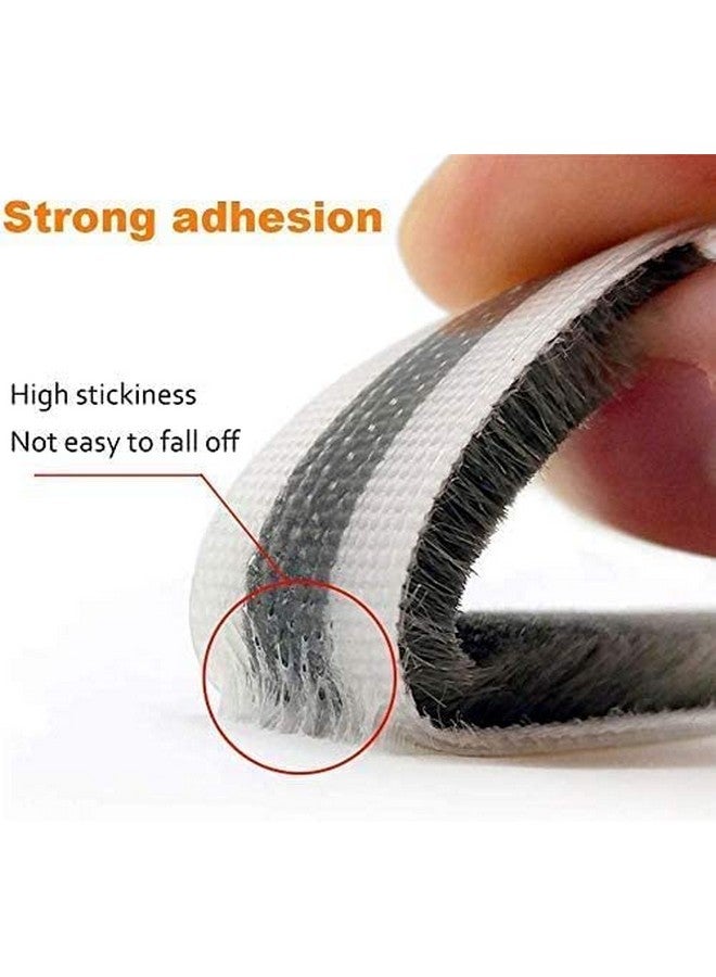 Nexllent 10 Meters Soundproof Window Sealing Strips, Windproof Dustproof Door Window Frame Seal Self Adhesive Brush Strip, Sliding Window Seal, Window Door Seal, Sliding Door Seal Strip(Grey) - Image 3