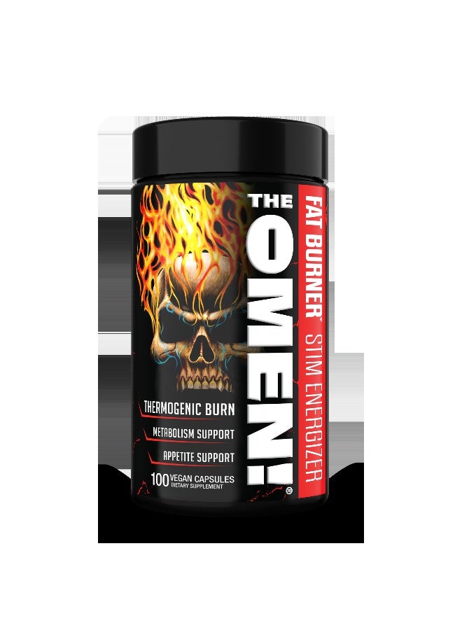JNX Sports The Omen! Thermogenic Fat Burner 100 Capsules Appetite Suppressant & Metabolism Booster With L Carnitine - Image 1