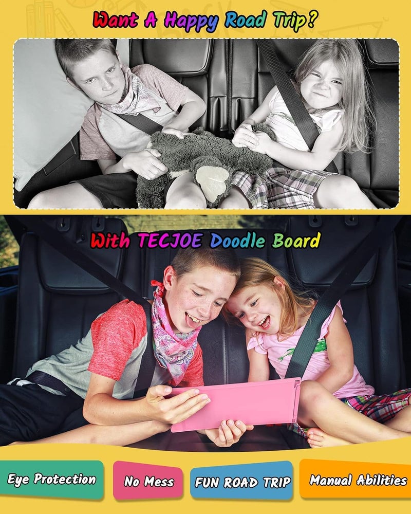 TECJOE 2 Pack LCD Writing Tablet, 8.5 Inch Colorful Doodle Board Drawing Tablet for Kids, Kids Travel Games Activity Learning Toys Birthday Gifts for 3 4 5 6 Year Old Boys and Girls Toddlers - Image 5