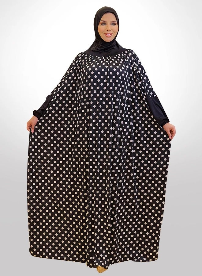 Zmurud Practical  Kuwaiti Jersey prayer dress  with headscarf from zmurud fashion - Image 1