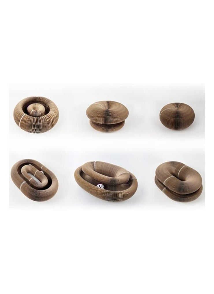 COOLBABY Organ Cat Scratching Board Cat Scratching Board with Toy Bell Ball Foldable Cat Scratching Board