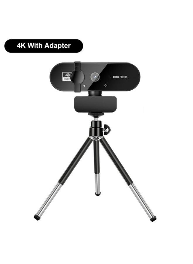 HD 1080P Video Camera USB Camera Live Camera 4K Computer Camera Webcam Spot-Color:W66/4K - Image 1