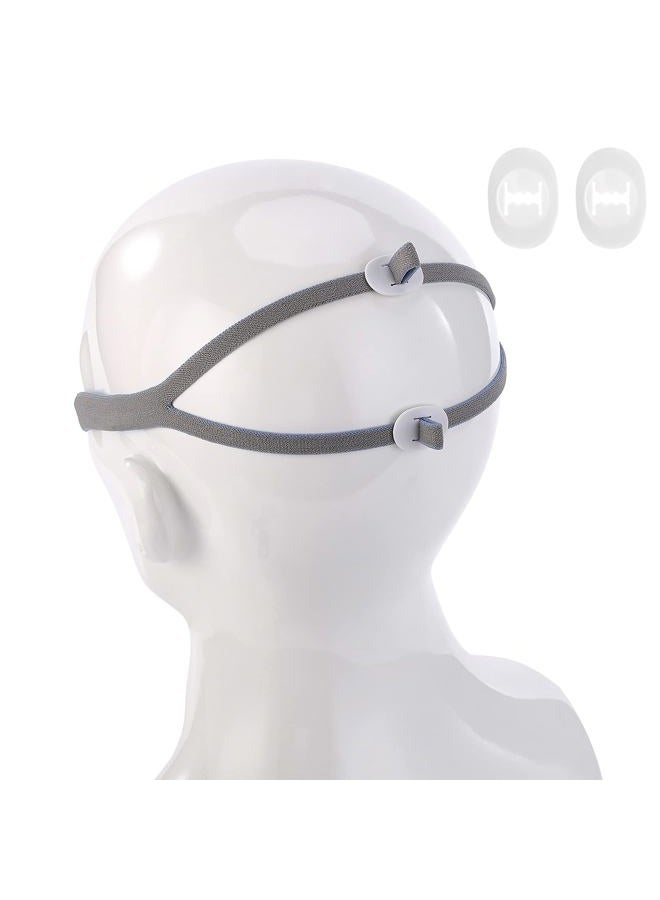 Optimalbo Single Wrapped/Sealed Replacement Headgear for The ResMed Airfit P10 Nasal Pillow Cpap Mask (Blue and Gray)- 3 Groups - Image 2