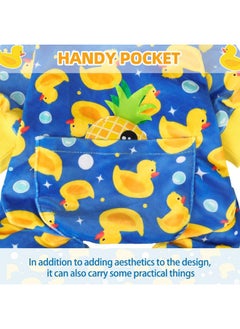 PUPTECK Soft Fleece Dog Pajamas For Small Medium Dogs, Adorable Puppy Sweaters Clothes Jumpsuit Pjs, Lightweight Cat Coat Pet Apparel, Blue, Xxl  - Image 4