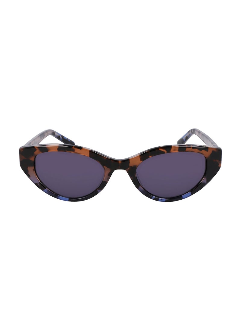DKNY Women's Oval Sunglasses - Blue - Lens Size: 51 Mm  - Image 1