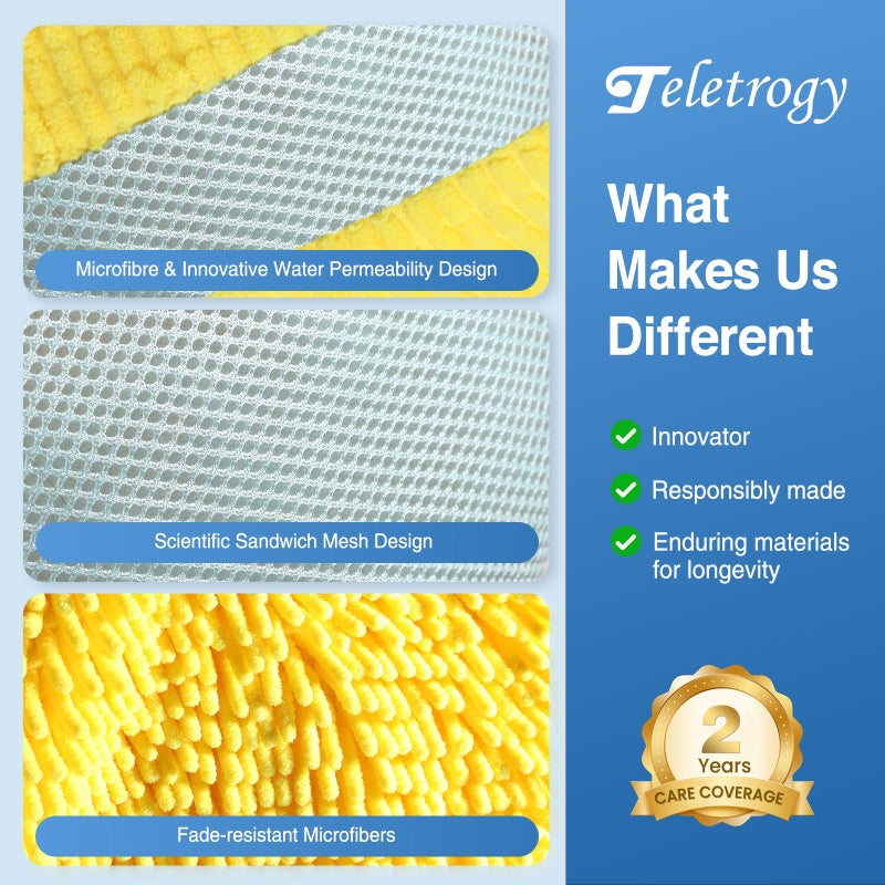 Teletrogy Shoe Washing Machine Bag 2PCS, Reusable Durable Zipper Laundry Bag Shoe Washing Bag for Washer and Dryer, Sneaker Tennis Cleaning Bags, Yellow - Image 3