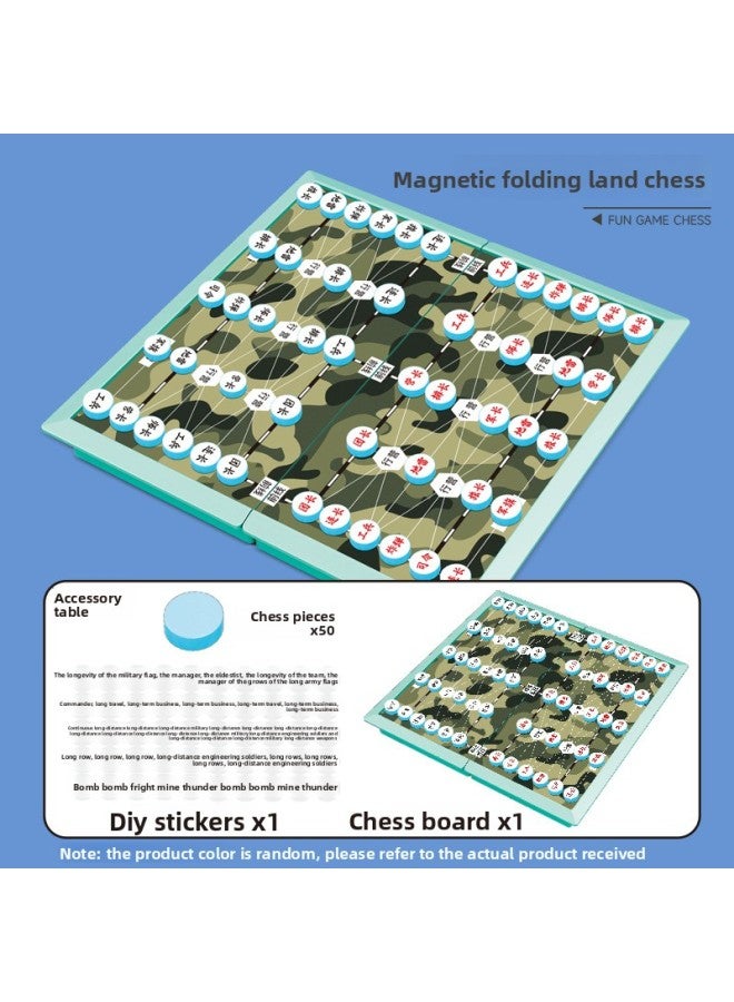 Children's Flying Chess, Checkers, Chess, Backgammon, Magnetic Foldableable Educational Family Board Game Toy, Gift For Primary School Students