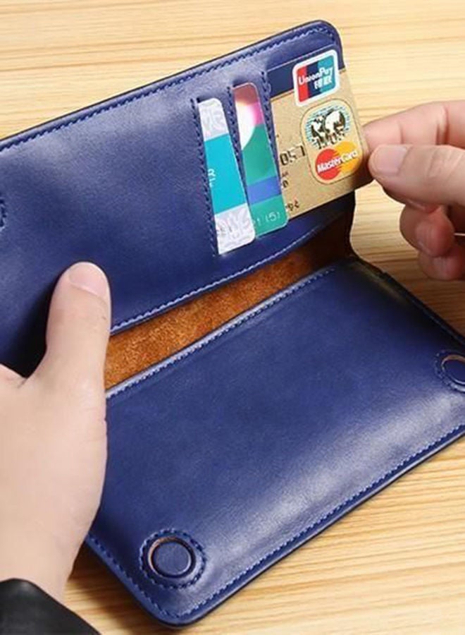 NIBEMINENT Wallet Case Cover For Apple iPhone 7 Blue - Image 2