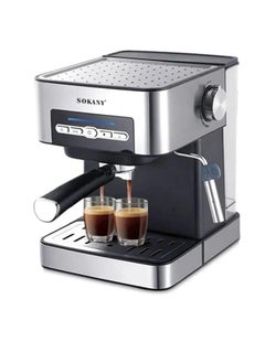 sokany Sokany Espresso Coffee Maker SK 6863 850W 1.6L Stainless Steel 