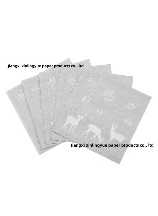 Variety Of Paper Towels Can Make Printed Napkins Disposable Paper Towels To Make Holiday Party Supplies-Color:Tissue 25*25-fawn - Image 1