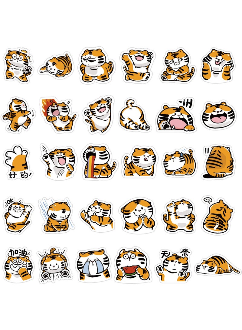 قوس قزح أورينبو ملصقات لزجاجات المياه، 120 قطعة، ملصقات فينيل مقاومة للماء بتصميم نمر لطيف، مناسبة لزجاجات المياه والكمبيوتر المحمول ولوح التزلج والهاتف وحافظة السفر ودفتر الملاحظات للمراهقين والأطفال والفتيات والبالغين - Image 2