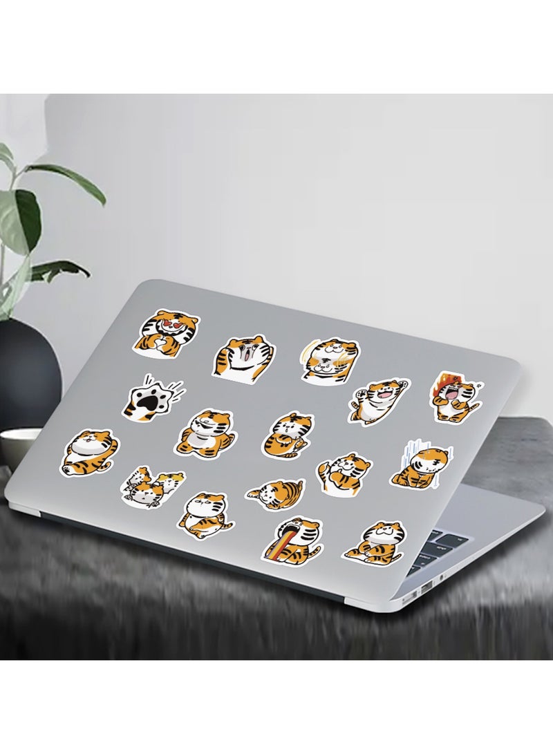 قوس قزح أورينبو ملصقات لزجاجات المياه، 120 قطعة، ملصقات فينيل مقاومة للماء بتصميم نمر لطيف، مناسبة لزجاجات المياه والكمبيوتر المحمول ولوح التزلج والهاتف وحافظة السفر ودفتر الملاحظات للمراهقين والأطفال والفتيات والبالغين - Image 4