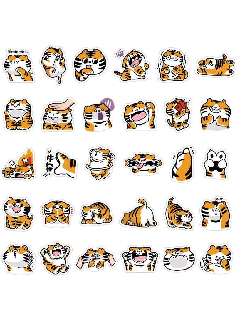 قوس قزح أورينبو ملصقات لزجاجات المياه، 120 قطعة، ملصقات فينيل مقاومة للماء بتصميم نمر لطيف، مناسبة لزجاجات المياه والكمبيوتر المحمول ولوح التزلج والهاتف وحافظة السفر ودفتر الملاحظات للمراهقين والأطفال والفتيات والبالغين - Image 3