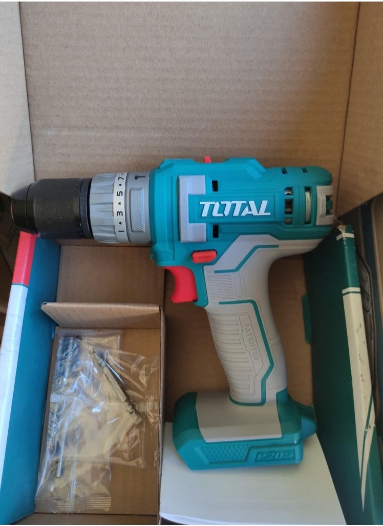 TOTAL - Drill driver 20 volt metal head for dismantling, attaching and screwing without battery and charger - Image 1