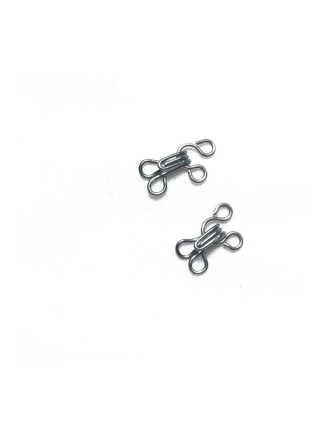 NIBEMINENT 24-Piece Spring Press Hook And Eye Set Silver - Image 2