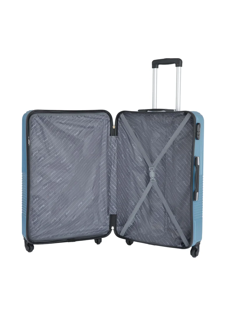 SENATOR Hard Case Travel Bag Luggage Trolley for Unisex ABS Lightweight Suitcase with 4 Spinner Wheels KH110 Light Blue