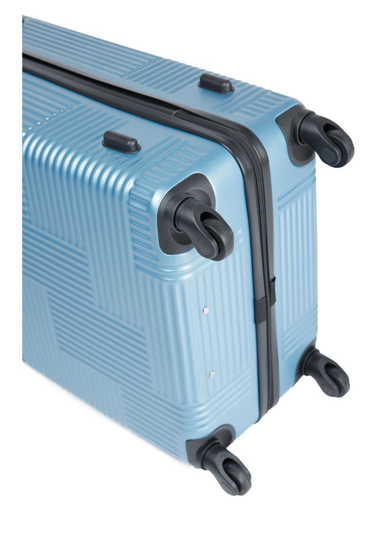 SENATOR - Hard Case Travel Bag Luggage Trolley for Unisex ABS Lightweight Suitcase with 4 Spinner Wheels KH110 Light Blue - Image 1