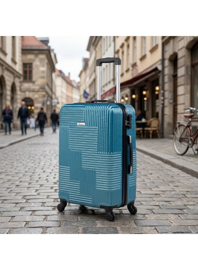 SENATOR Hard Case Travel Bag Luggage Trolley for Unisex ABS Lightweight Suitcase with 4 Spinner Wheels KH110 Light Blue - Image 2