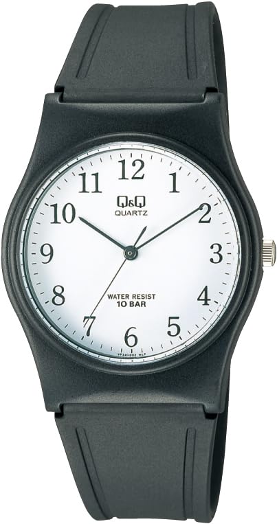 Q&Q Men’s Fibre Strap Analog Watch with White Dial – 100 Meters Water Resistant, Lightweight Sports Casual Wristwatch - VP34J002Y - Image 1