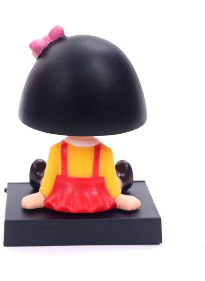GCT Bobbleheads for Cars - Cute Animated Head Bobs, Mobile Phone Holder & Desk Decor, Ideal Gift for All Ages - Crayon Shin-Chan & Chibi Maruko Action Figures  - Image 3