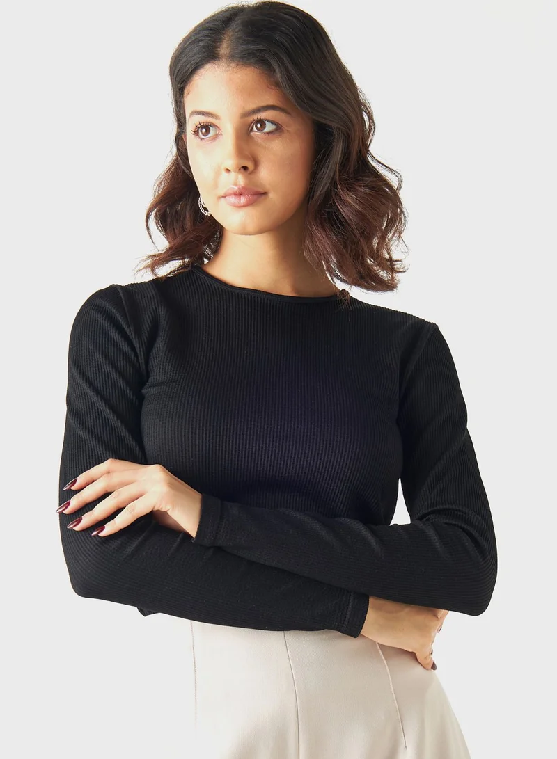 2Xtremz Crew Neck Ribbed Top