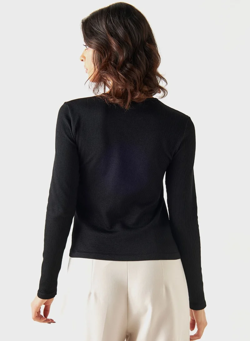 2Xtremz Crew Neck Ribbed Top