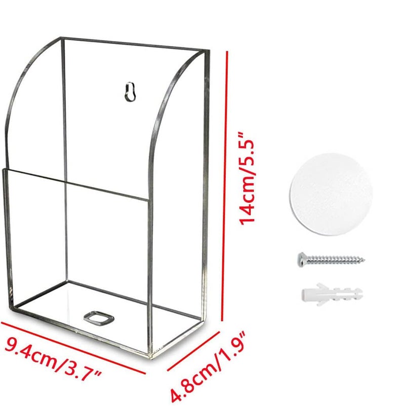 APSOONSELL Clear Acrylic Remote Control Holder Small Media Storage Box TV Control Caddy Smart Phone Station, 1 Compartment - Image 2