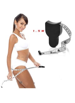 Generic Tape Measure With ABS Handle Measurements For Fitness Automatic Girth Dual Units Centimeter And Inch Black  - Image 2