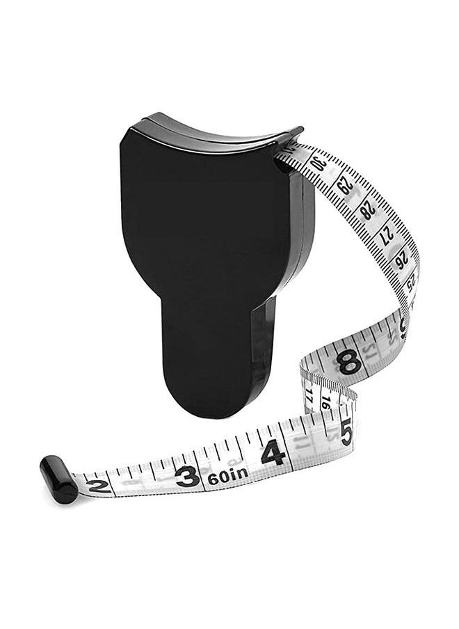 Generic - Tape Measure With ABS Handle Measurements For Fitness Automatic Girth Dual Units Centimeter And Inch Black - Image 1