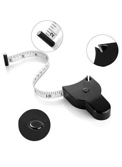 Generic Tape Measure With ABS Handle Measurements For Fitness Automatic Girth Dual Units Centimeter And Inch Black  - Image 3