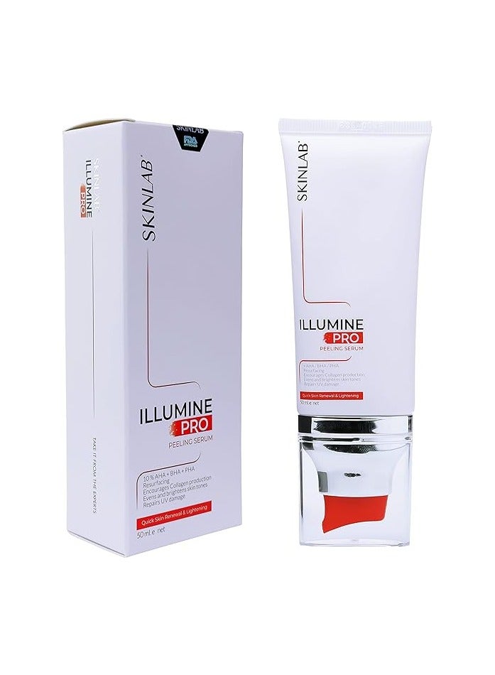 SKINLAB ILLUMINE PRO Peeling Serum, Quick Skin Renewal & Lightening, 10% AHA+BHA+PHA, 50ml - Image 1