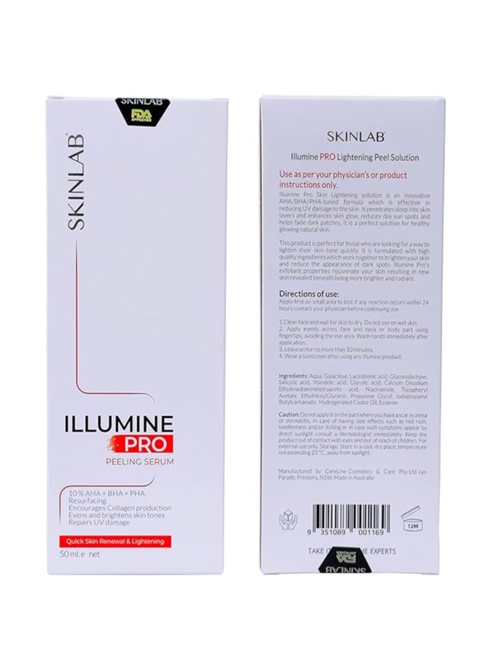 SKINLAB ILLUMINE PRO Peeling Serum, Quick Skin Renewal & Lightening, 10% AHA+BHA+PHA, 50ml - Image 2