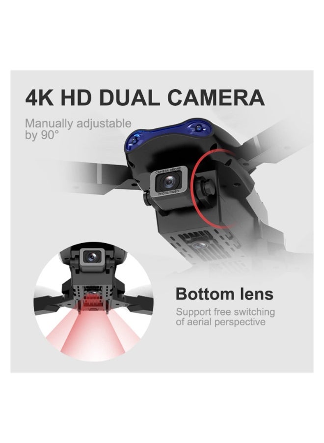 BORTONY - E99 Foldable Drone with 8K Dual Camera WiFi FPV Altitude Hold Gesture Photo One-Key Return 360° Flip App Control – Beginner Friendly Quadcopter for Kids & Adults - Image 1