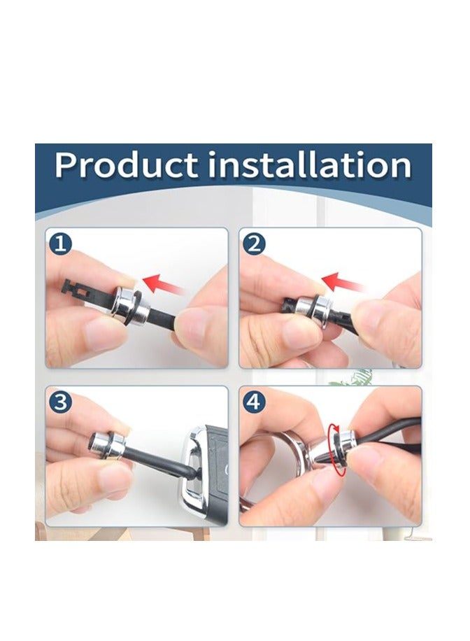 OUYoo Compatible with lexus Key fob Cover with Keychain,Metal Keychain,TPU Protective Key case,Upgrade the TPU surface texture shell,Compatible with 2018-2025 ES250 ES350 UX200 NX300h RX350 RX450h GX460 TX550 LX600 LS500 LC500h ect new Remote Smart Key,With keychain.(red) - Image 4