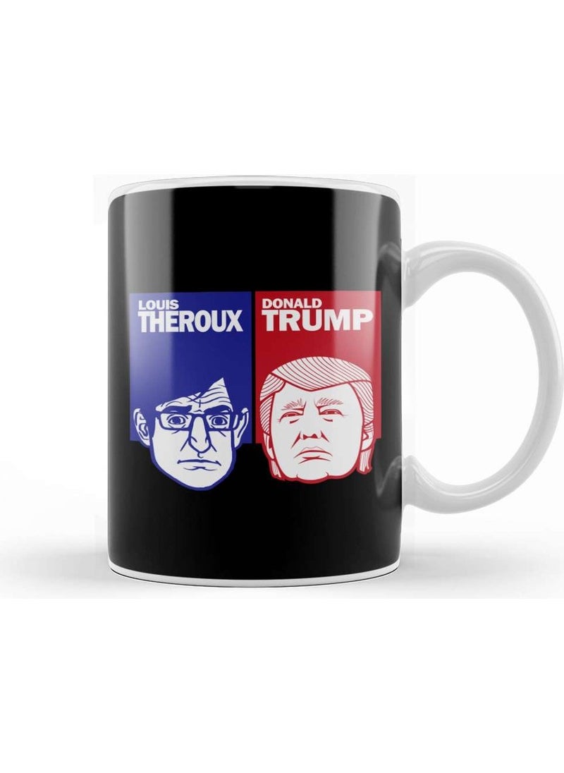Baskı Dükkanı - Print Shop Louis Theroux Donald Trump Red Vs Blue Mug Porcelain - Image 1