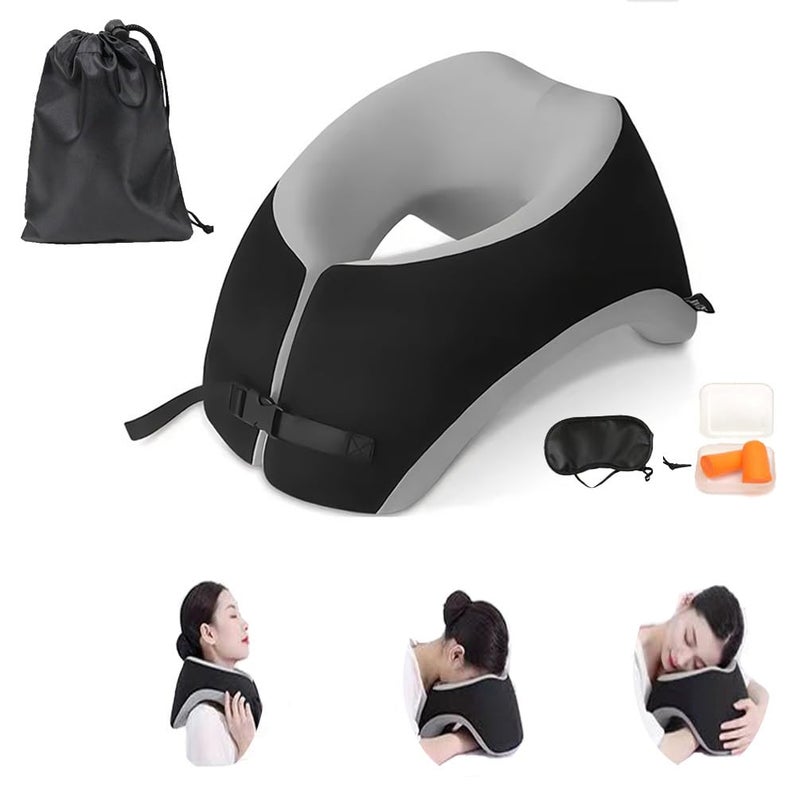 Fcare Breathe Easy Face Down Pillow Desk Napping Pillow Travel Head Neck Pillow Best for Prone FaceDown Resting or Contoured PostEye Surgery Support for SleepingAirplanes Car Office