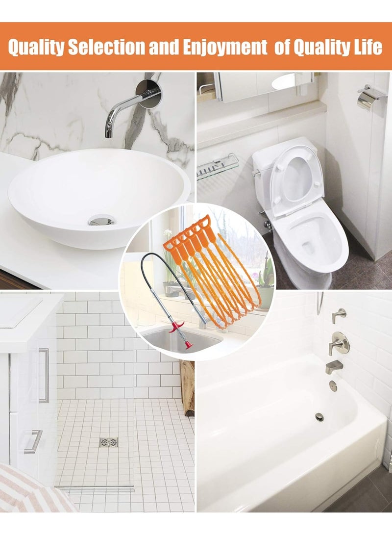 انفلكس أداة إزالة انسدادات المجاري INFLUX مقاس 25 بوصة و24 بوصة (5 قطع)، تزيل انسدادات الشعر في الأحواض وأحواض الاستحمام والمراحيض - Image 2