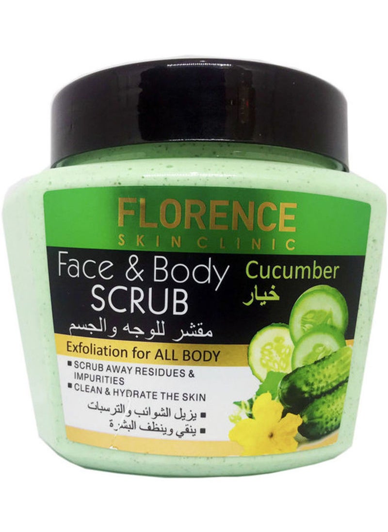 Florence Face And Body Scrub With Cucumber Extract Green 