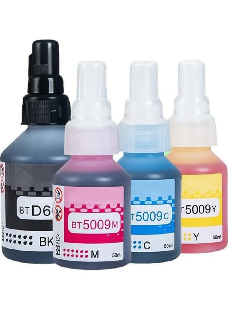 Ink BTD60 BT5000 for Brother Pack of 4 Black Cyan Magenta Yellow for DCP - T300 T510W T710W MFC - T810W T910DW HL - T4000DW DCP - T310W T510W T710W MFC - T810W T910DW T4500DW DCP-T300 - Image 1