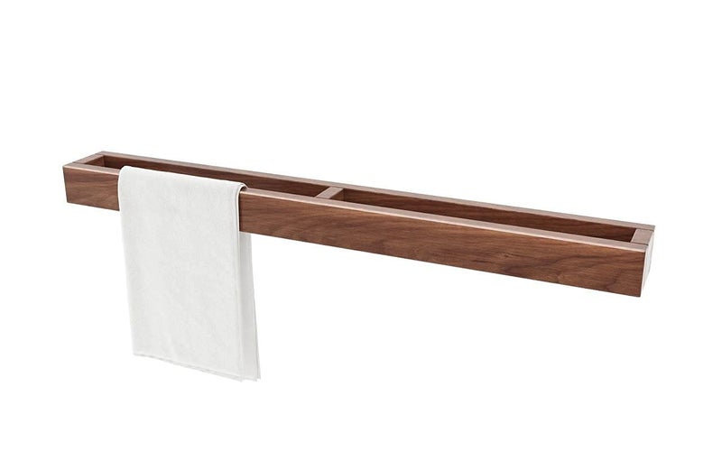 ODEJIA 32" inch Wall Mounted Sheesham Wood Towel Rack |Towel Holder | with Shampoo Holder Wall Shelf Set of Two | 1 Holder and 1 Shelf - Image 4