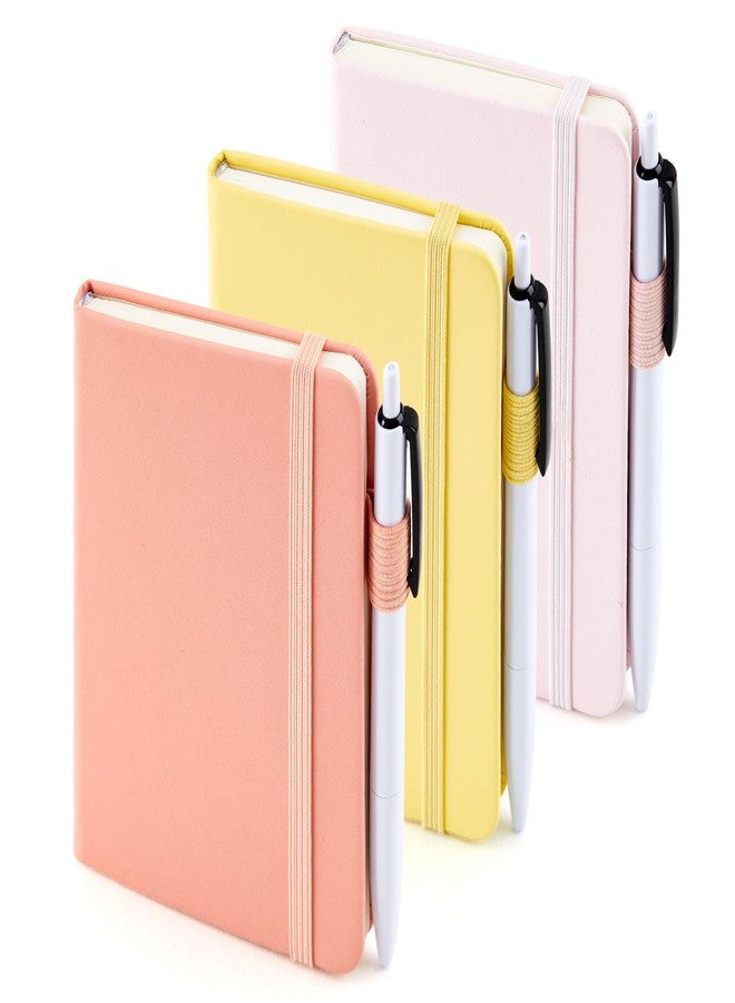 Feela College Ruled Notebooks, 3 Pack, A6, Pastel Colors, Light Yellow, Light Pink, Pale Orange - Image 1