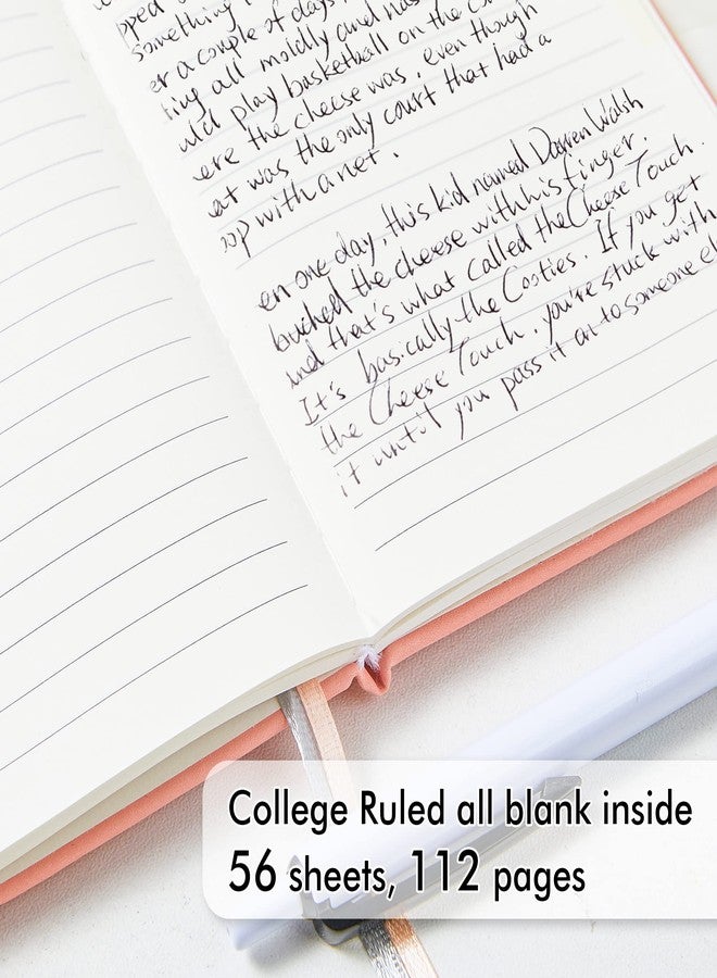 Feela College Ruled Notebooks, 3 Pack, A6, Pastel Colors, Light Yellow, Light Pink, Pale Orange - Image 3