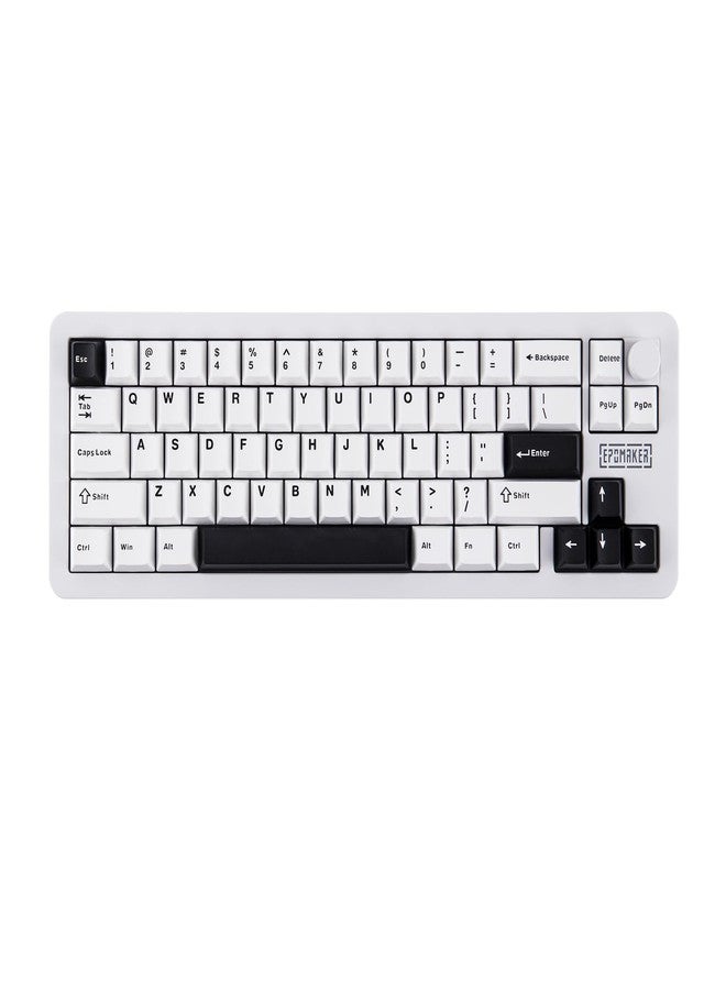 EPOMAKER Galaxy68 QMK/VIA Wireless Mechanical Keyboard, Anodized Aluminum, TOP/Gasket, 6000mAh, RGB Side/Backlight, 65% Gaming Keyboard with Hot-Swap Creamy Switch (White, Wisteria Linear Switch) - Image 1