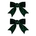 KCHIES Cute Dark Green Velvet Hair Bow Clips 3" Fall Bowknot Alligator Barrettes Hairpins for Baby Girls,Toddlers, Kids,Teens Christmas Party Dress Accessories Handmade Birthday Gift 2 Pack - Image 2