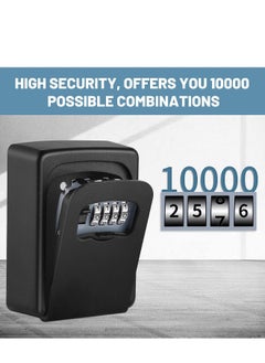 FLOWING Key Lock Box for Outside - Sturdy and Durable Lock Box for House Key,Key Capacity Lockbox for Keys Outdoor,Waterproof Emergency Spare Key Lockbox with Resettable Code for Home  - Image 3