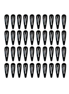 Generic 40 Pack Black 2 Inch Barrettes Women Metal Snap Hair Clips Accessories  - Image 1