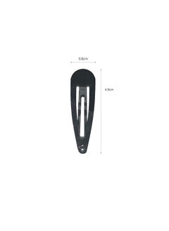 Generic 40 Pack Black 2 Inch Barrettes Women Metal Snap Hair Clips Accessories  - Image 2