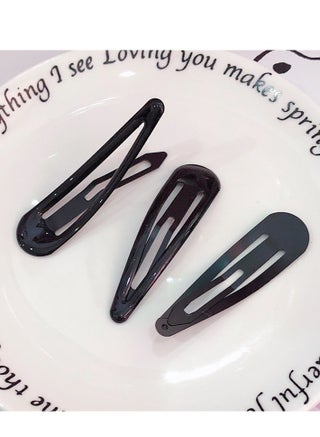 40 Pack Black 2 Inch Barrettes Women Metal Snap Hair Clips Accessories - view 5