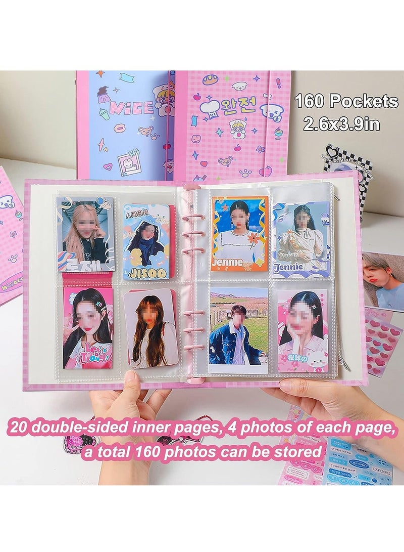 Y&D A5 Binder Kpop Photocard Album with 20 Pcs Inner 3 Inch Photo Sleeves in Loose Leaf Refillable 6 Rings Cover Holder Book for Picture Cards Storage  - Image 4