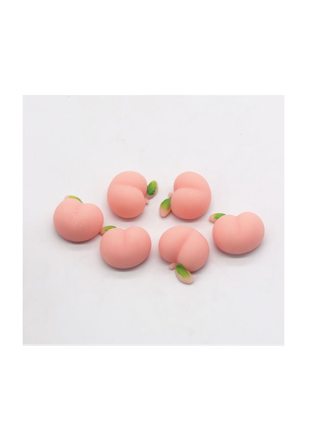 NIBEMINENT 6-Piece Cute Pinch Peach Squishy Toys - Image 2